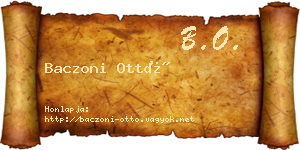 Baczoni Ottó névjegykártya
